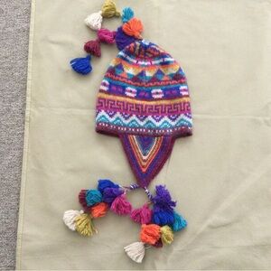 Baby Alpaca wool trapper hat. One size